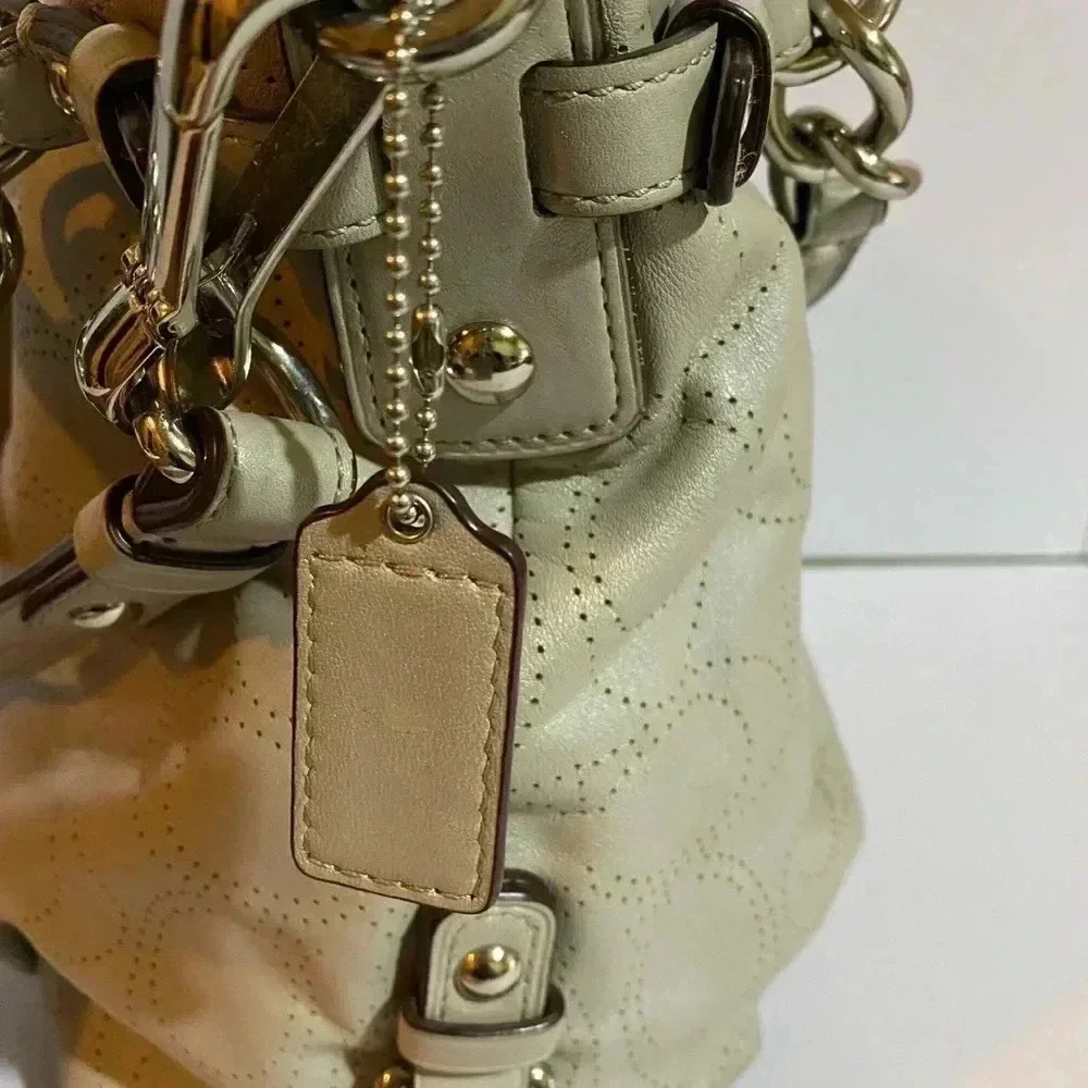 Coach grey leather satchel handbag - Picture 11 of 12